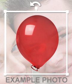 Sticker of a red shiny balloon