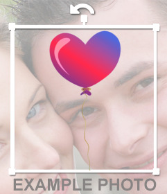 Heart shaped balloon to decorate your photos as a sticker