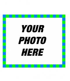 picture frame pink and green square to put a photo behind