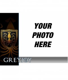 Photomontage with the Greyjoy house shield 