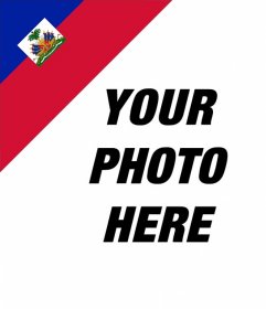Put in the corner of your photos the flag of Haiti with this effect online