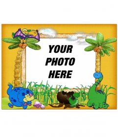 Frame photos of fun dinosaurs. To do with your photos