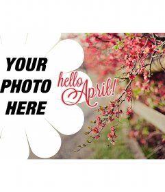 Spring wallpaper with the text Hello April!