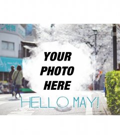 Wallpaper to welcome May with your photo