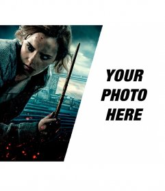 Photomontage with Hermione of the Harry Potter movies 