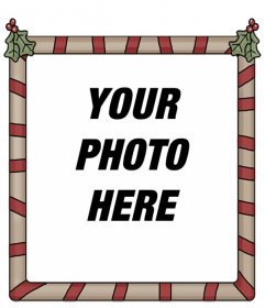 Photo Frame Holly Jolly Christmas. Perfect to put your background photo and send as greeting
