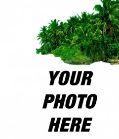 Photo frame in which you can put an island paradise in your photo