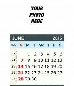 2015 customizable monthly calendar of May