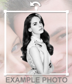 Photomontage of singer Lana del Rey you can put in your photos and make your friends believe that these beside him
