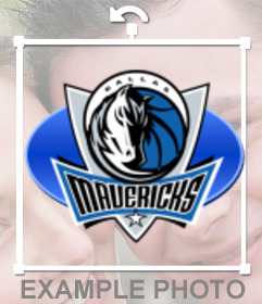 Basketball sticker with the logo of the Dallas Mavericks