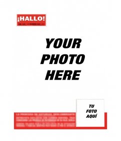 Salt on the cover of the magazine HALLO! Create a funny joke the first page and place, if you want a headline