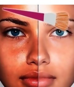 Online effect of virtual makeup to be more beautiful