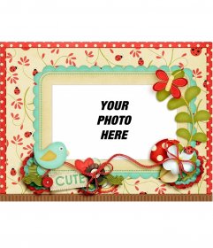 Child picture frame for your photo with animals
