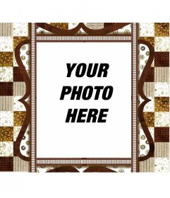 Elegant brown photo frame for your images
