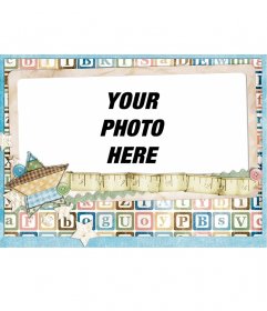 Teen photo frame with letters