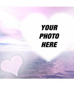 Photo effect with a glow of love to add your photo online
