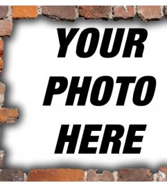 Brick wall to surround your images as a photo frame