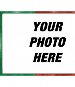 Digital photo frame with a green and red portugal flag  with a worn style to