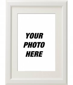 Elegant and minimalist white photoframe to decorate your favorite photos and send them by email or whatsapp and social media sharing