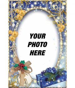 Bright Christmas photo frame to personalize