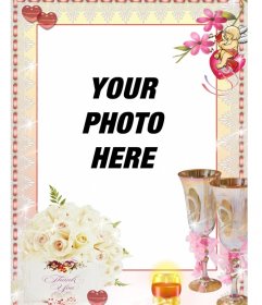 Photo frame with your photographs to thank someone