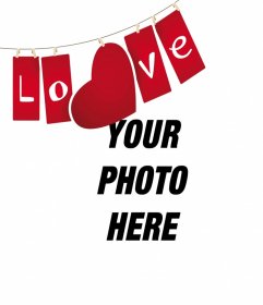 Edit this effect with your photo and add the word LOVE as decoration