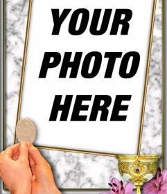 Photo frame online to make with your photo to remember the day of your First Communion