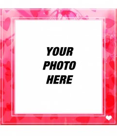 Pink frame with hearts for your profile picture of social networks