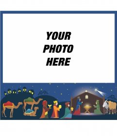 Photo frame with a picture of worship 