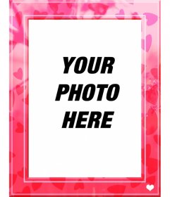 Picture Frame with pink hearts to put your photos