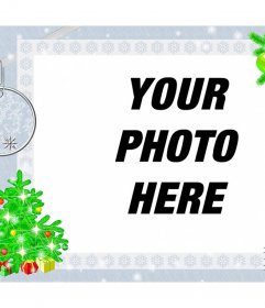Photo frame with Christmas design to decorate online 