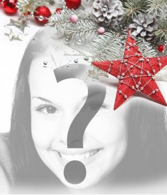 Add in a corner of your photos Christmas ornaments in gray and red color