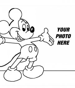 Upload your photo and paint Mickey Mouse with this online photo effect