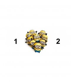 Photomontage of a Facebook cover photo for two images with Minions