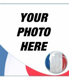 Montage with Flag of France to put profile on social networks