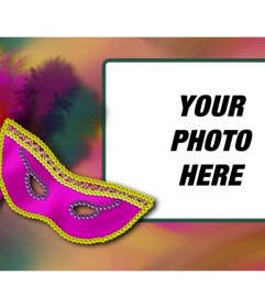 Photo montage of a Venetian mask for Carnival 