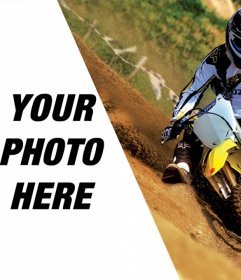 Photo montage with a motocross bike