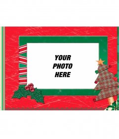 Christmas frame made with paper to put your picture