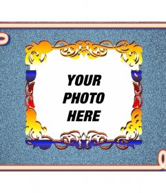Neon colors picture frame to put your photo you can do online