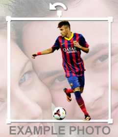 Sticker with the FC Barcelona football player Neymar for your photo 