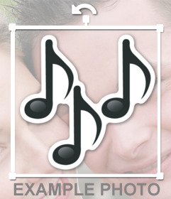 Online sticker to put musical notes on your photos  