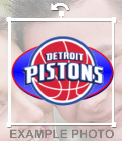 Sticker with the logo of the Detroit Pistons