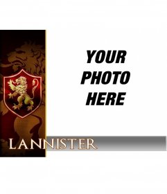 Photomontage with the shield of house Lannister 