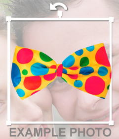 Colorful sticker of a bow tie