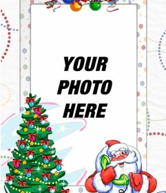 Photo frame with Santa Claus to put your photo with him