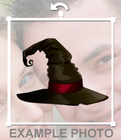 Sticker of pointy black witch hat for your photos