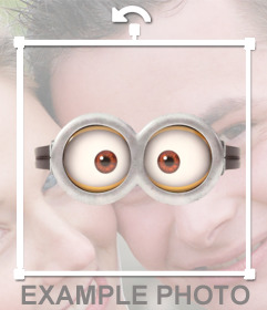 Sticker with the glasses of a minion