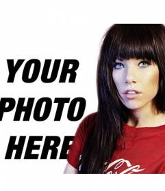Photomontage with singer Carly Rae Jepsen, known by the single "Call Me Maybe"