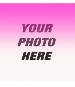 Photographic filter with pink gradient from the top to customize your profile pictures or avatars online of your social networks