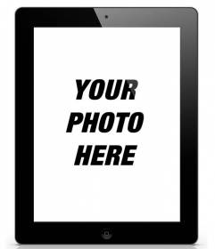 Photomontage to put your photo on a tablet or ipad